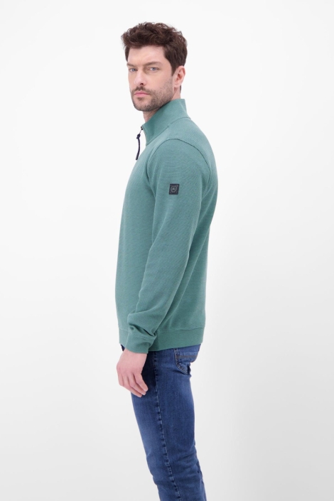 Lerros groene heren trui | Model zijaanzicht