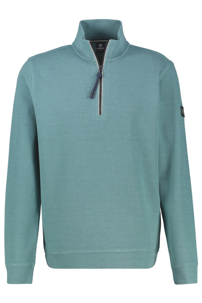 Lerros groene heren trui | Vooraanzicht