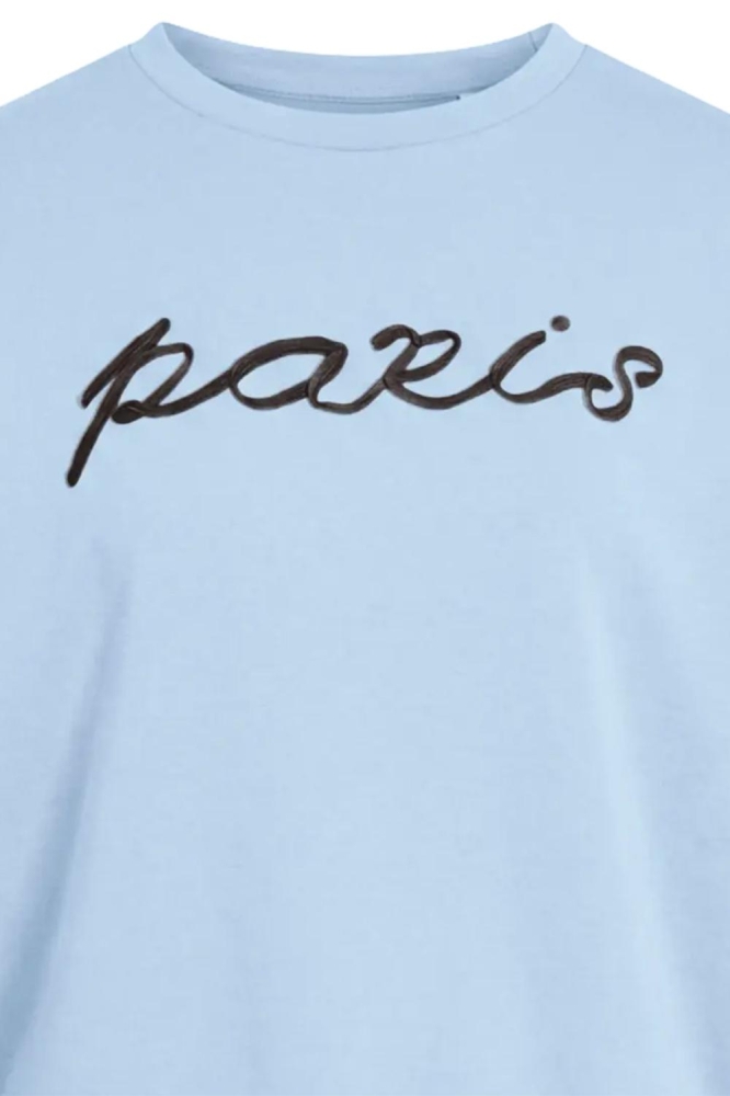 Vila blauwe dames sweater | Close up