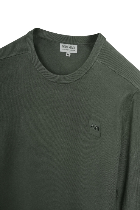 Antony Morato groene heren trui | Close up