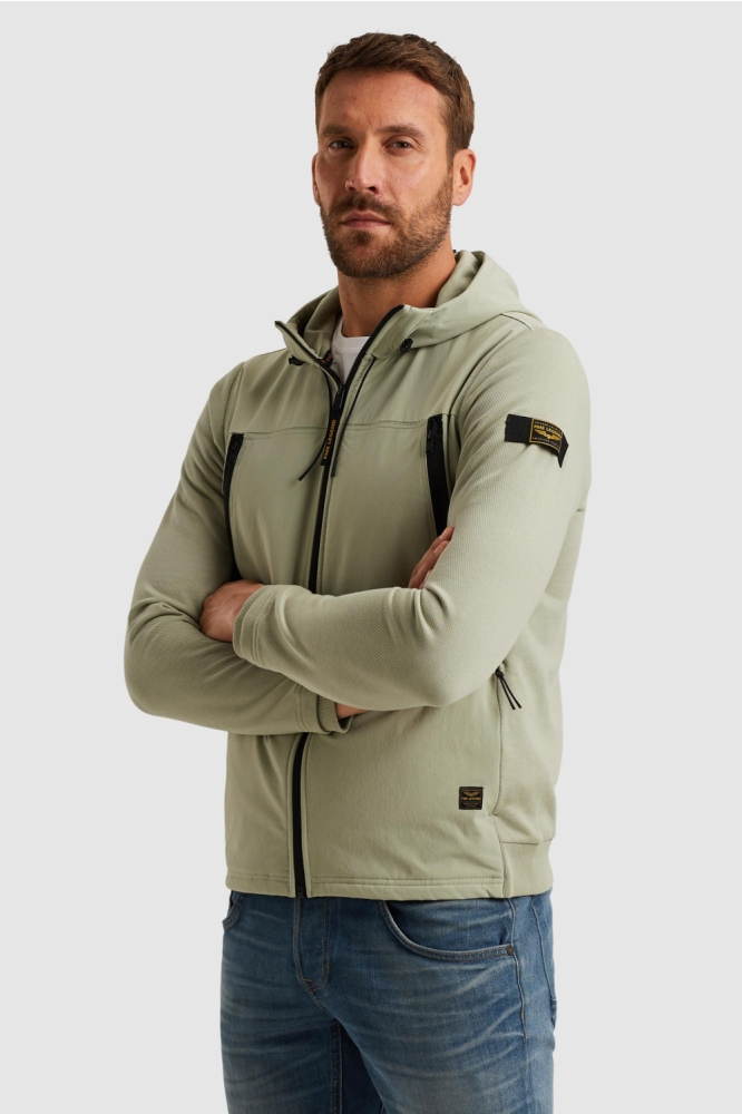 PME legend groene heren jas | Model zijaanzicht