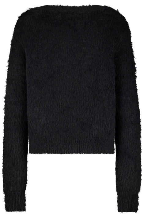 Red Button zwarte dames vest | Achteraanzicht