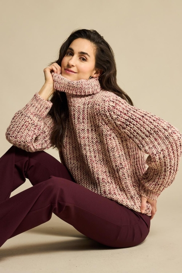 Red Button Trui COCOON MULTI SWEATER SRB4741 Ruby