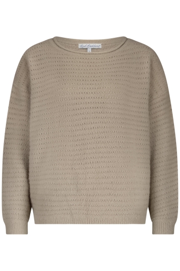 Red Button Trui FLUFFY AJOUR SWEATER SRB4651 Clay