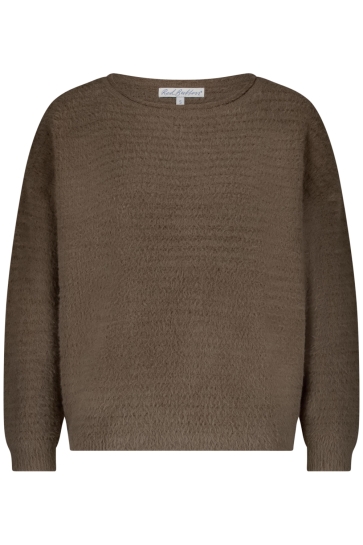 Red Button FLUFFY AJOUR SWEATER SRB4651 Warm Taupe