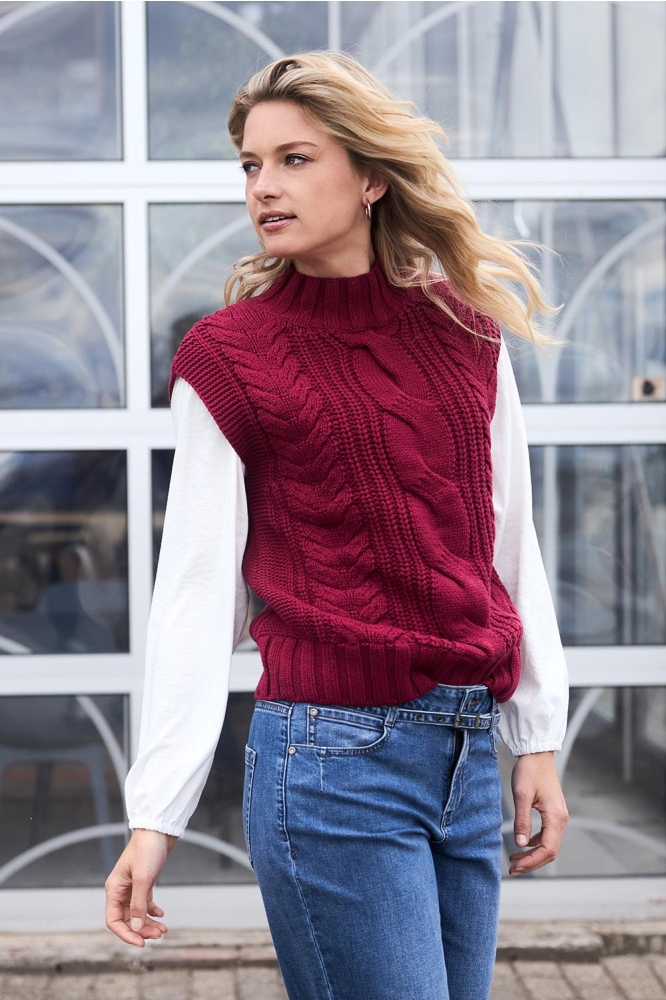 Red Button bordeaux dames trui | Sfeerbeeld, In situatie