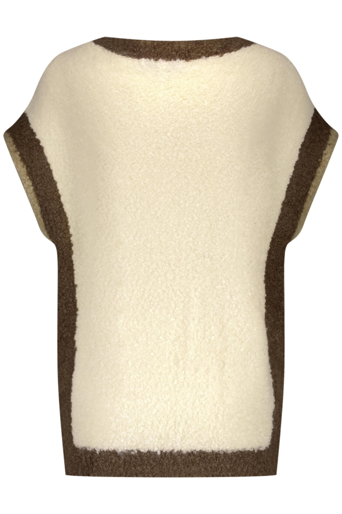 Red Button beige dames trui | Achteraanzicht