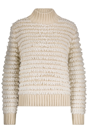 Red Button Trui SWEATER WITH LOOPS SRB4612 Ecru