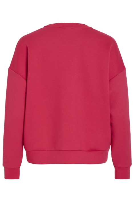Vila rode dames sweater | Achteraanzicht