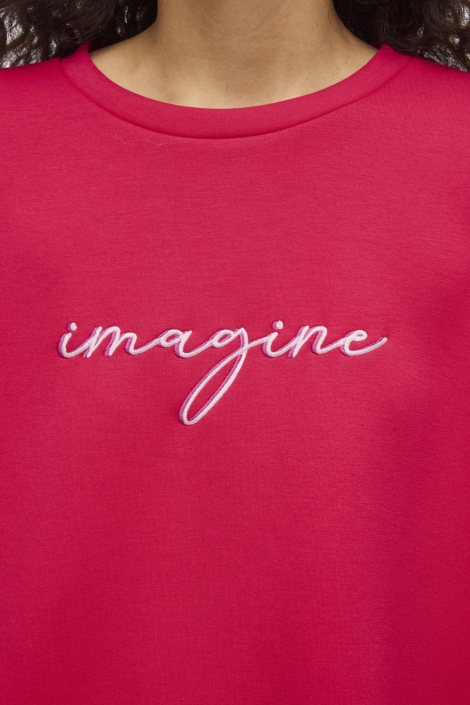 Vila rode dames sweater | Kleurstaal