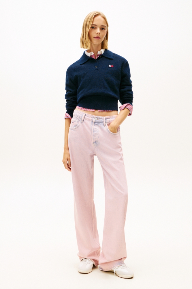 Tommy Jeans blauwe dames trui | Model