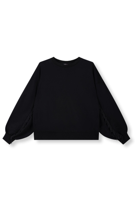 Refined Department zwarte dames sweater | Vooraanzicht