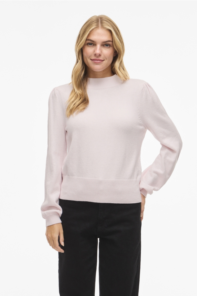 Vila roze dames sweater | Model vooraanzicht