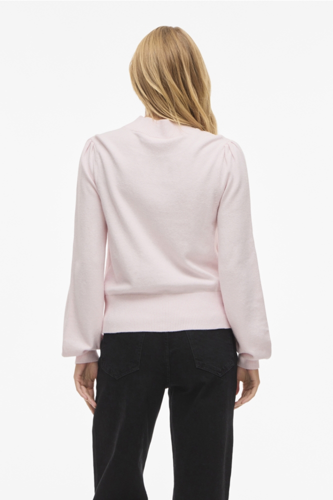 Vila roze dames sweater | Model achteraanzicht