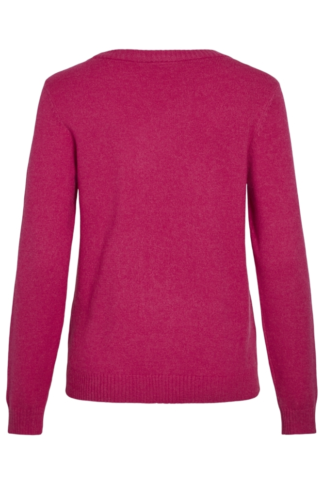 Vila roze dames trui | Achteraanzicht