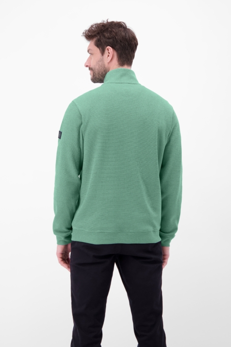 Lerros groene heren trui | Model achteraanzicht