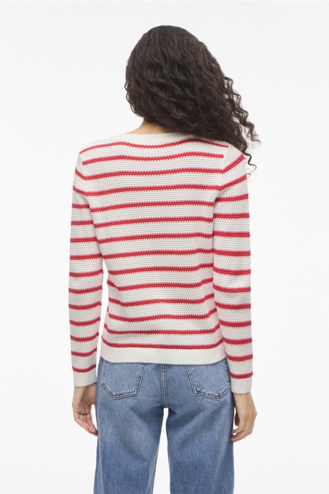 Vila witte dames trui | Model achteraanzicht