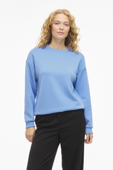 Vila visandy l/s sweat top - noos Blauw