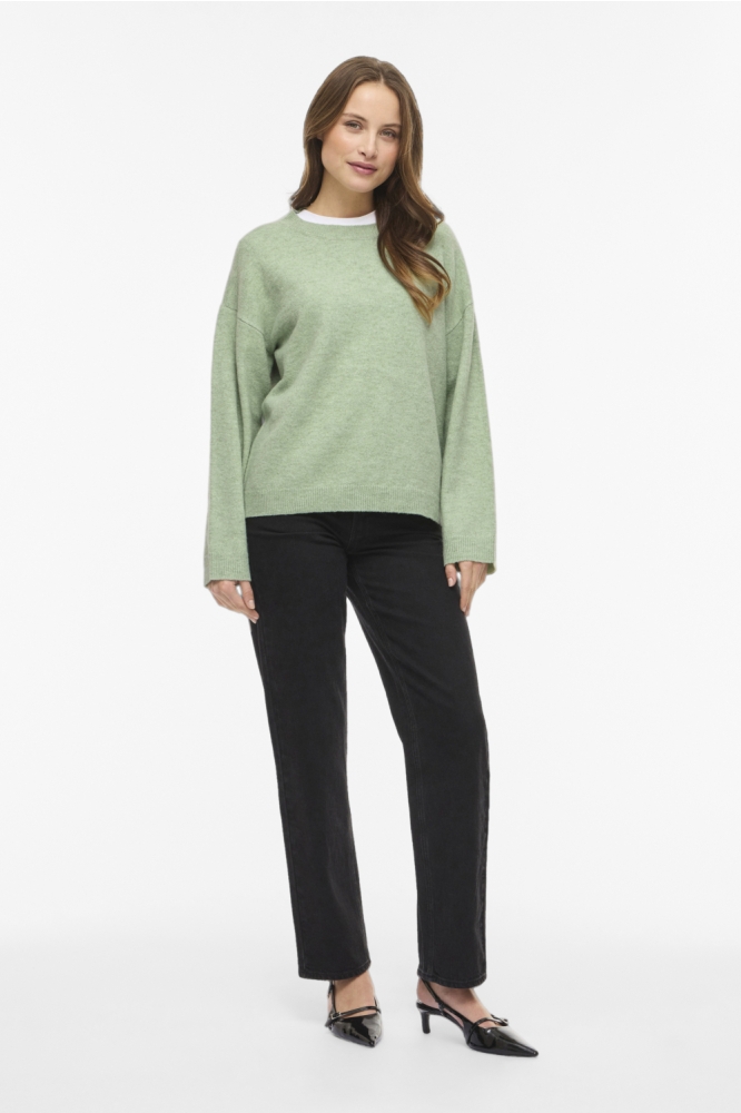 Vila groene dames trui | Model