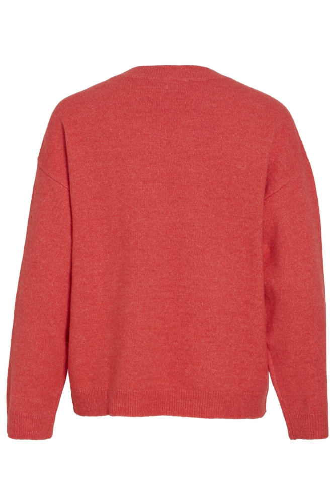 Vila rode dames trui | Achteraanzicht