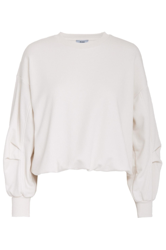 Minus ecru dames sweater | Vooraanzicht