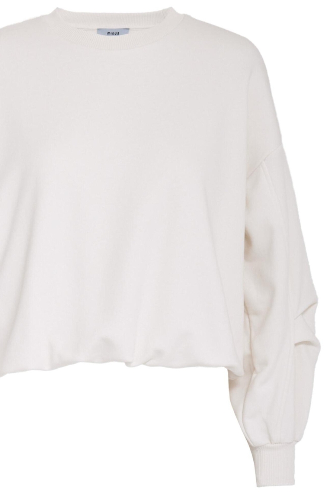 Minus ecru dames sweater | Close up