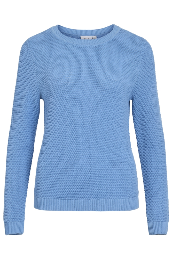 Vila blauwe dames trui | Vooraanzicht