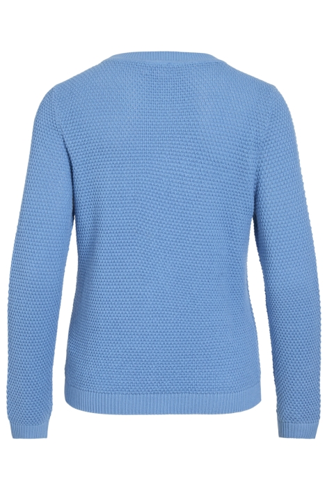Vila blauwe dames trui | Achteraanzicht