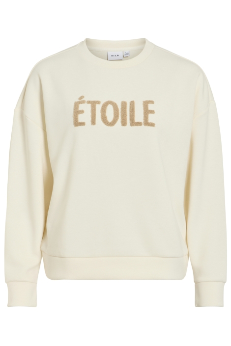 Vila beige dames sweater | Vooraanzicht