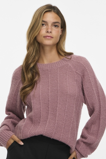 Vila Trui VITULI O-NECK L/S KNIT TOP/PB 14116176 Nostaigia Rose
