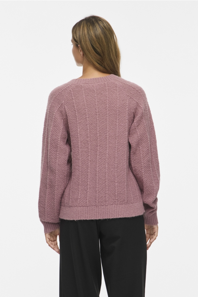 Vila roze dames trui | Model achteraanzicht