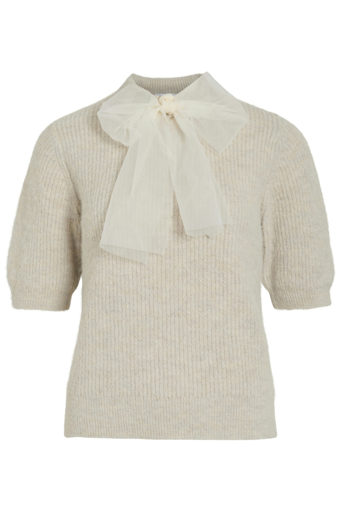 Vila beige dames trui | Vooraanzicht