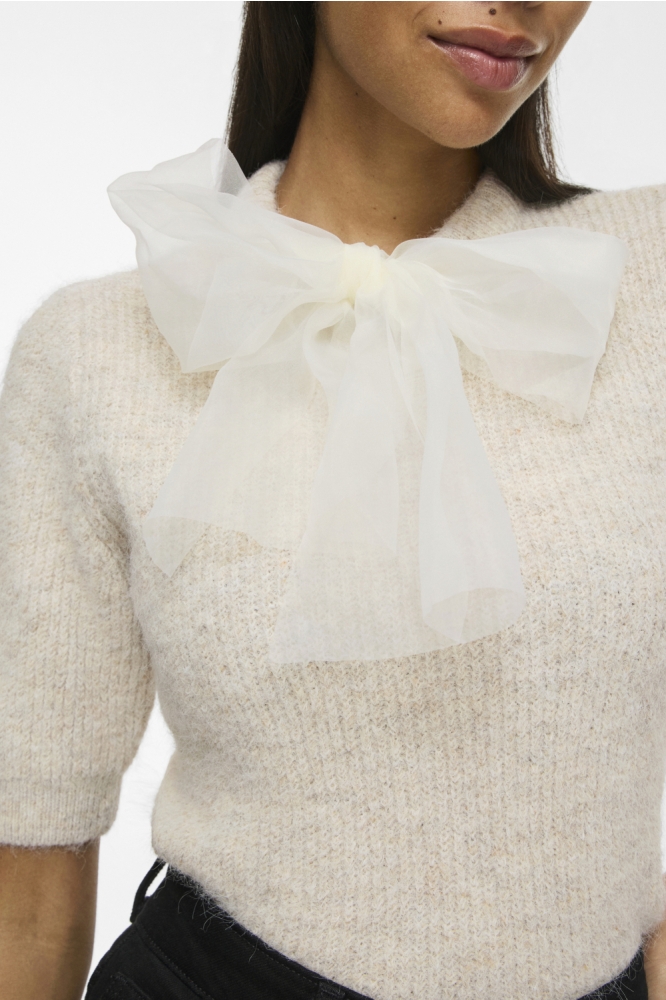 Vila beige dames trui | Close up