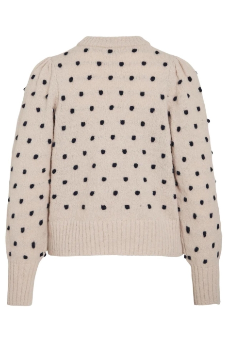 Vila beige dames trui | Achteraanzicht