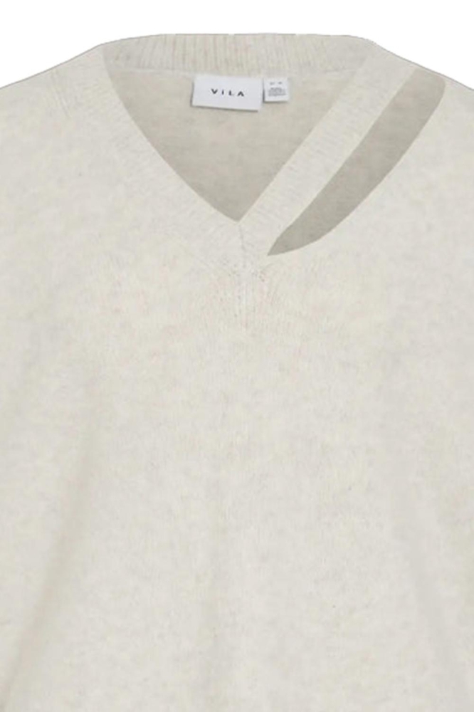 Vila beige dames trui | Close up