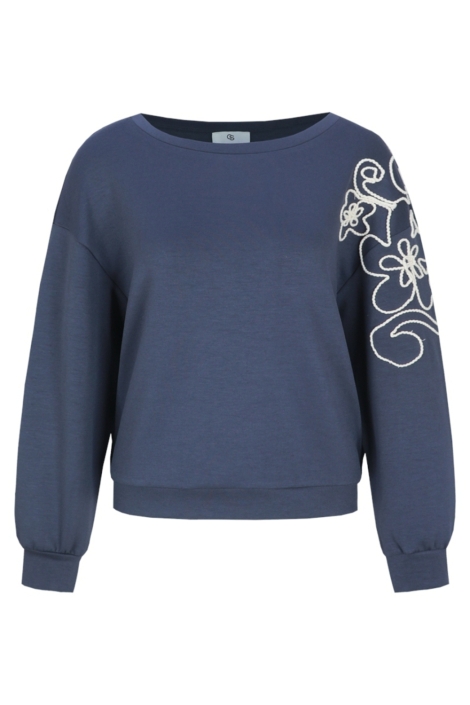 C&S The Label blauwe dames sweater | Vooraanzicht