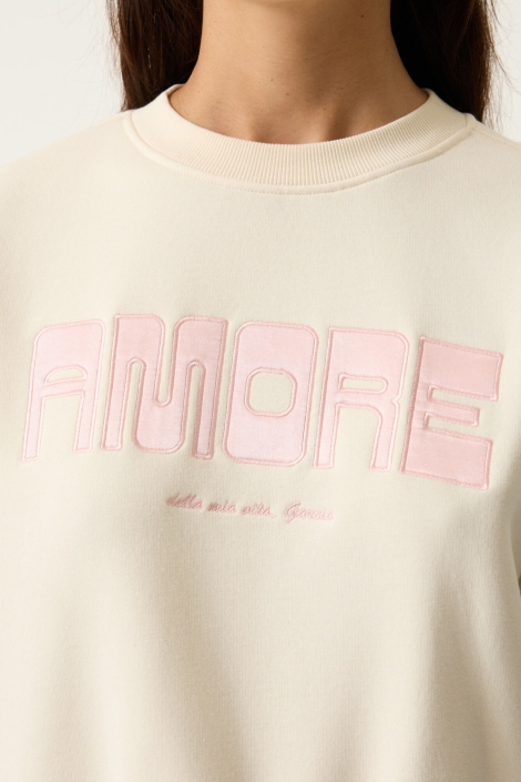 Garcia beige dames sweater | Close up