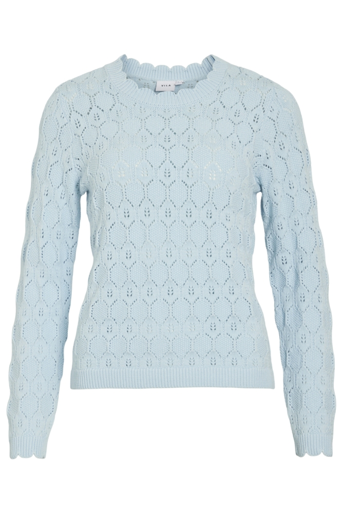 Vila blauwe dames trui | Vooraanzicht