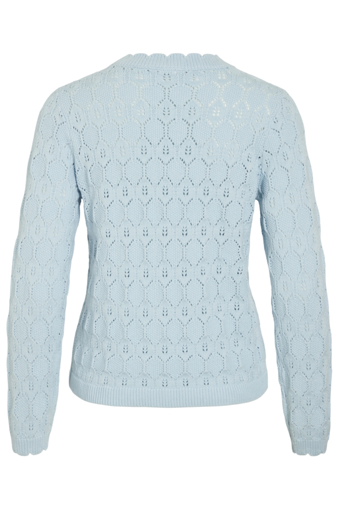 Vila blauwe dames trui | Achteraanzicht