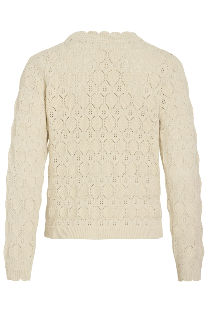 Vila beige dames trui | Achteraanzicht
