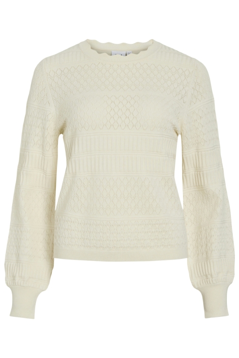 Vila beige dames trui | Vooraanzicht