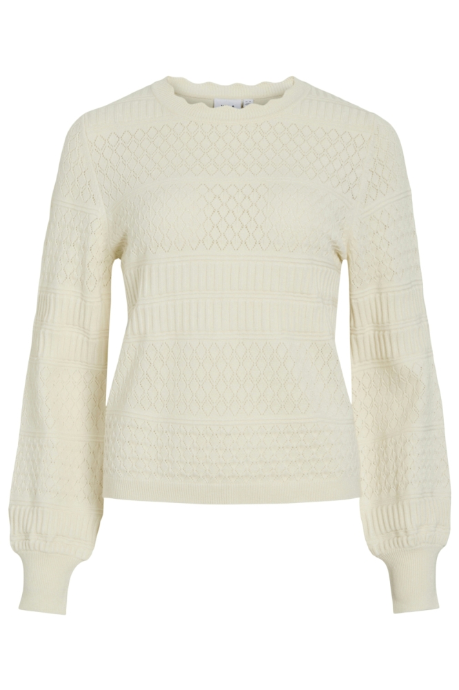 Vila beige dames trui | Vooraanzicht