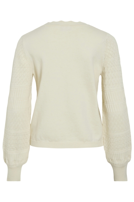 Vila beige dames trui | Achteraanzicht