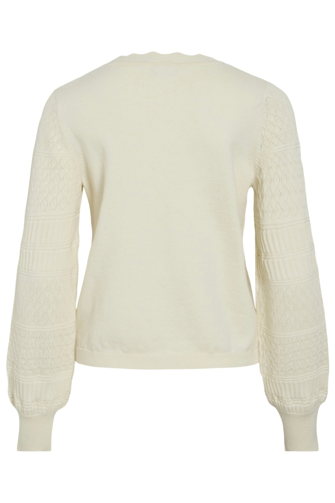 Vila beige dames trui | Achteraanzicht