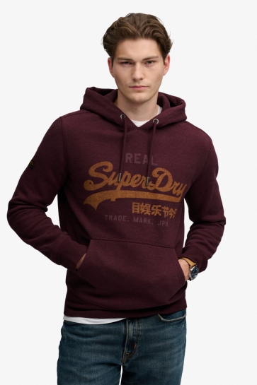 Superdry vintage logo heritage relaxed ho Bordeaux