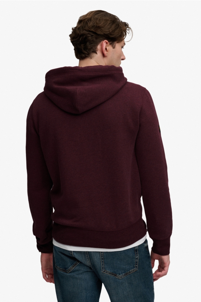 Superdry bordeaux heren sweater | Model achteraanzicht