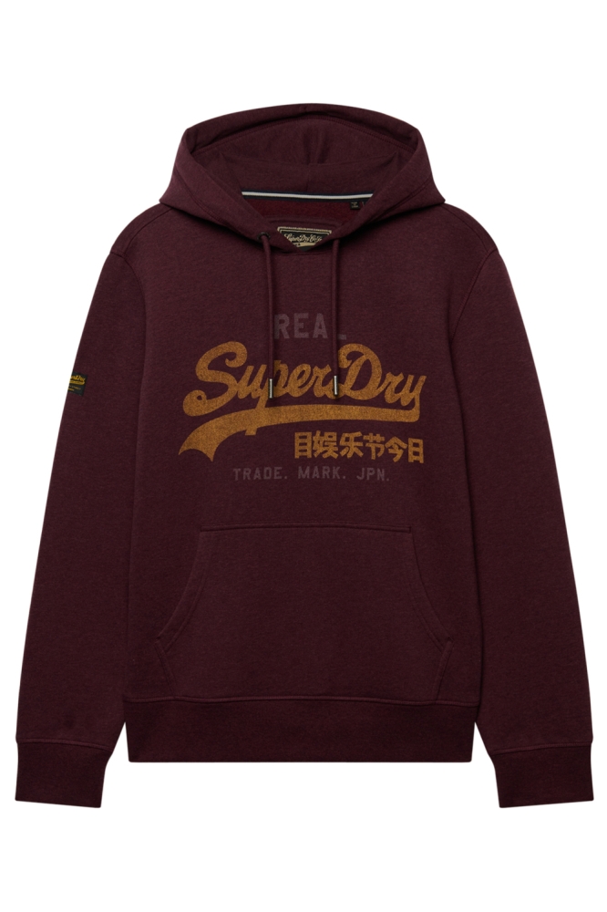 Superdry bordeaux heren sweater | Vooraanzicht
