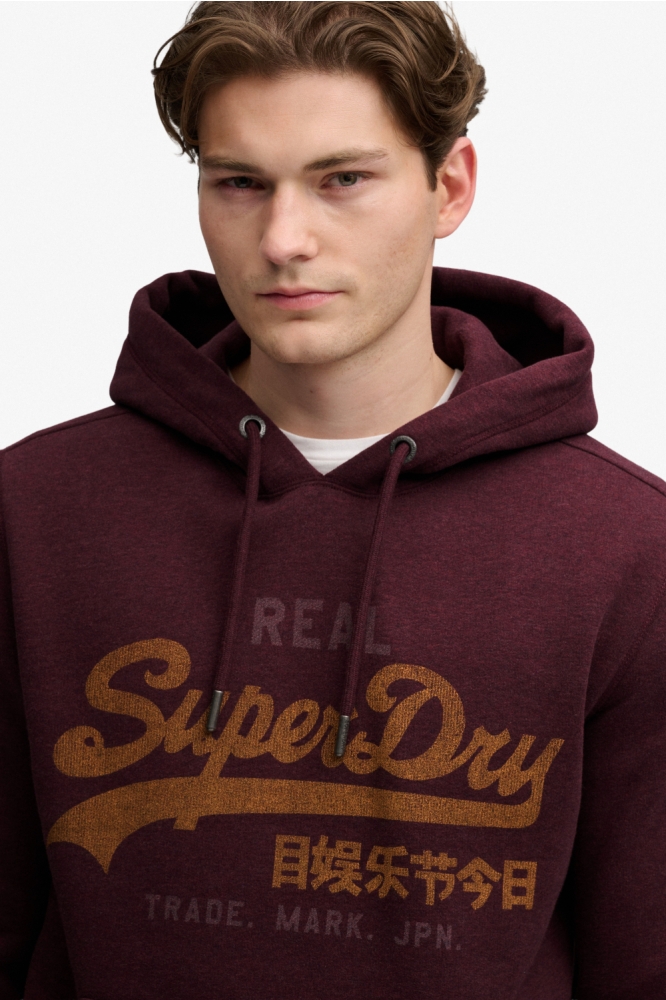 Superdry bordeaux heren sweater | Close up