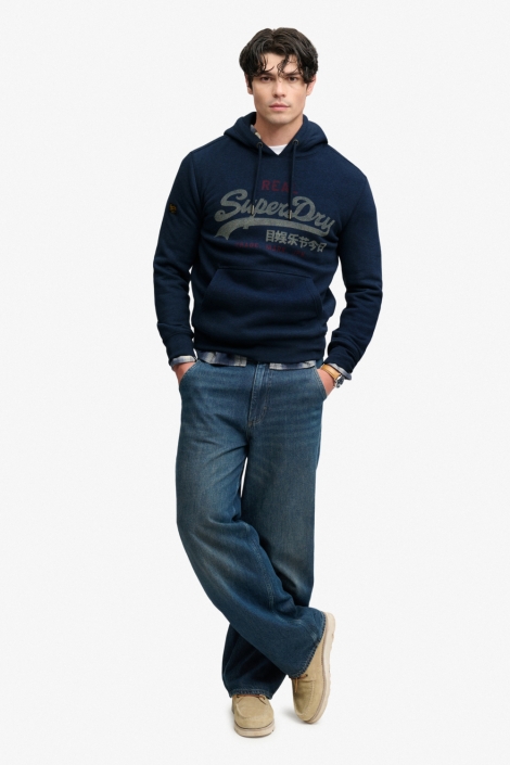 Superdry blauwe heren sweater | Model