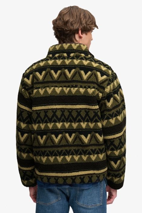 Superdry groene heren jas | Model achteraanzicht